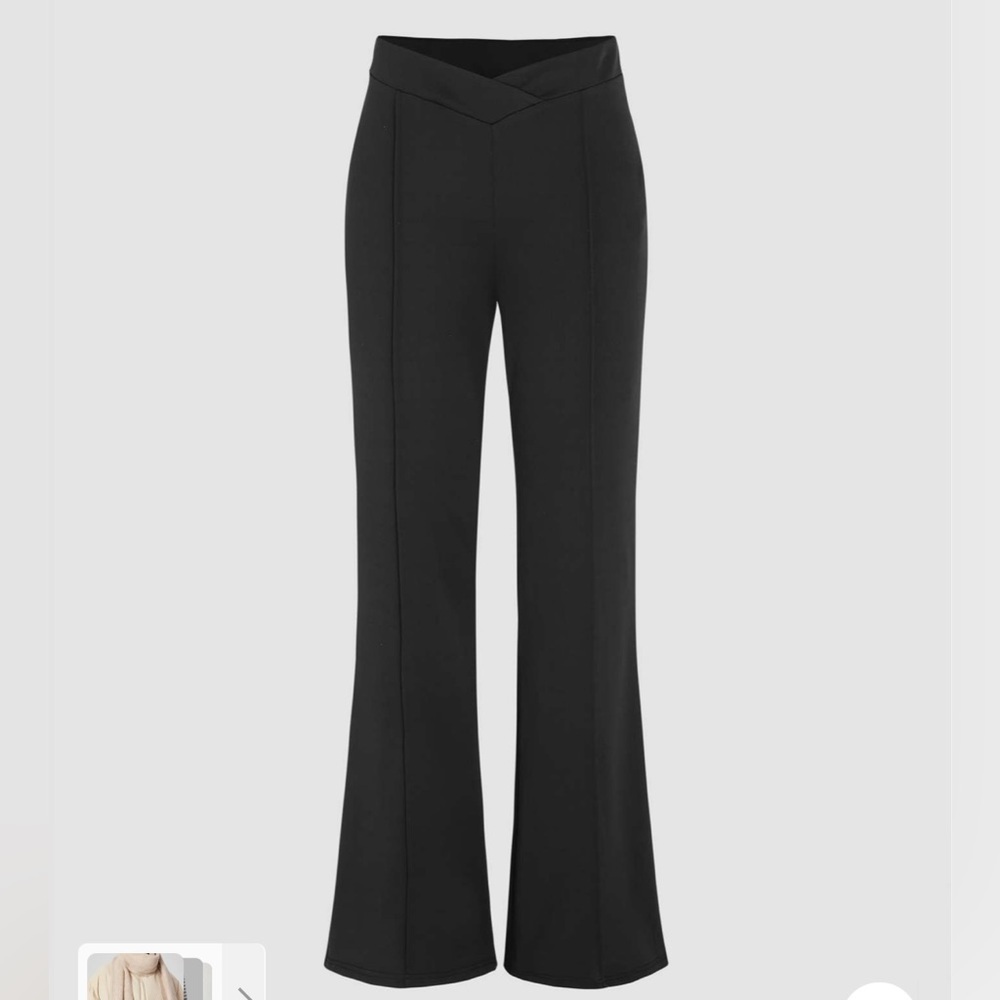 cider v waist knitted flared trousers